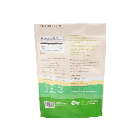GOODONYA 100% Grass Fed Collagen peptides - 2lb. Subscription Legacy (2x 12oz bags)